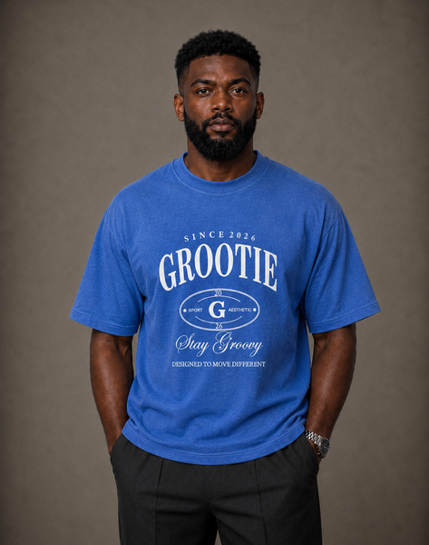 GROOTIE Stay Groovy Tee - Faded Blue