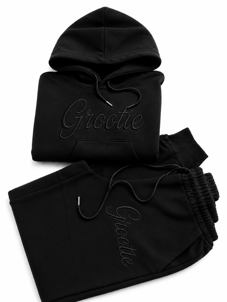 GROOTIE Essential Black Tracksuit