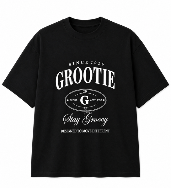 GROOTIE Stay Groovy Tee - Black