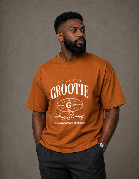 GROOTIE Stay Groovy Tee - Brown