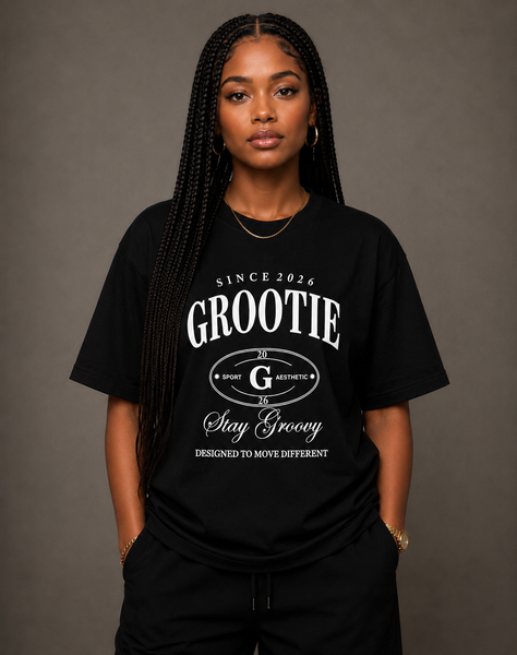 GROOTIE Stay Groovy Tee - Black