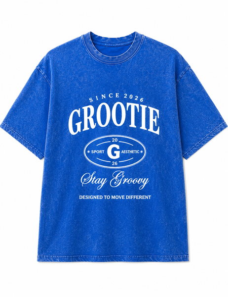 GROOTIE Stay Groovy Tee - Faded Blue