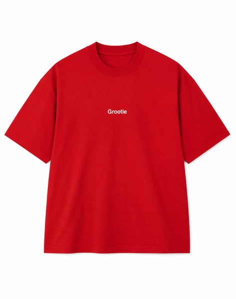 GROOTIE Red Oversized T-Shirt