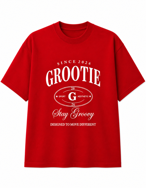 GROOTIE Stay Groovy Tee - Red