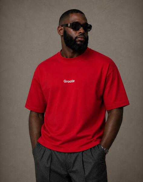 GROOTIE Red Oversized T-Shirt