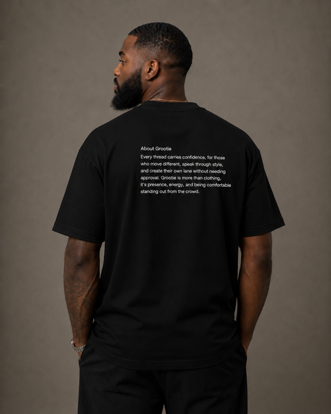 GROOTIE Black Oversized T-Shirt