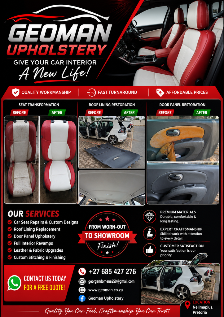 Slideshow picture #10000 - GEO MAN UPHOLSTERY