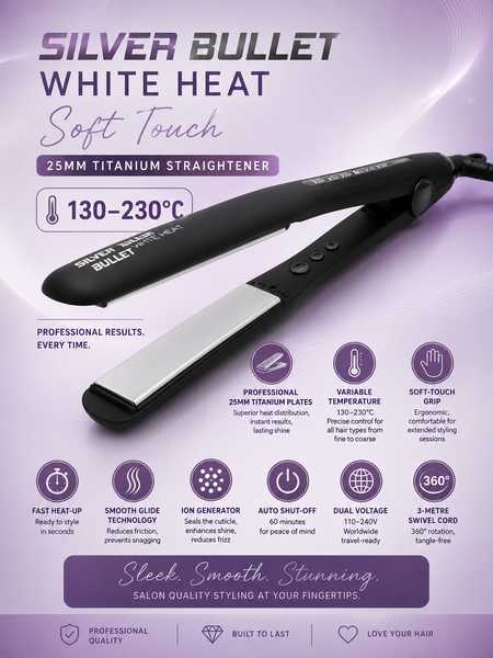 SILVER BULLET WHITE HEAT FLAT IRON