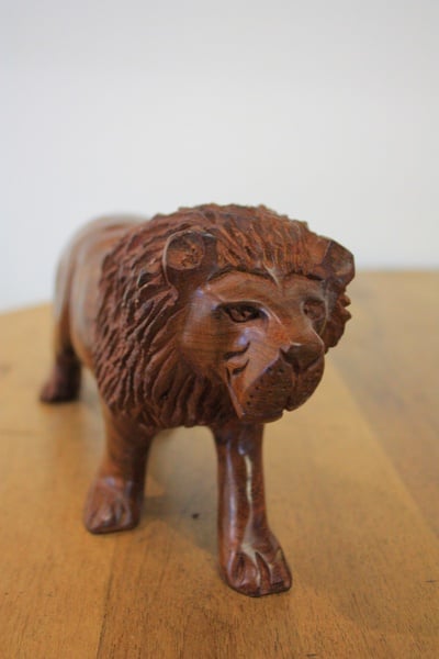 African wood curved  Lion