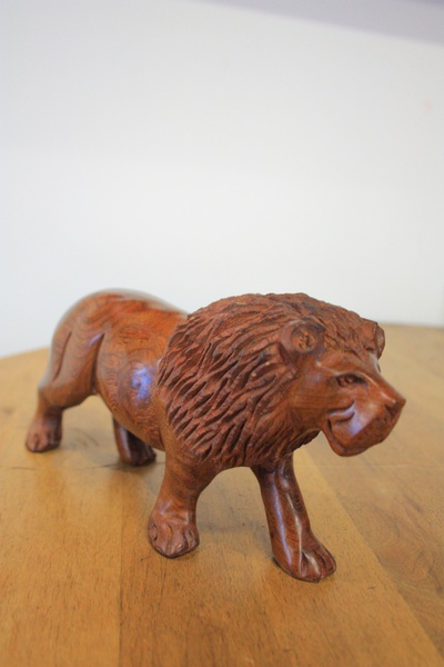 African wood curved  Lion