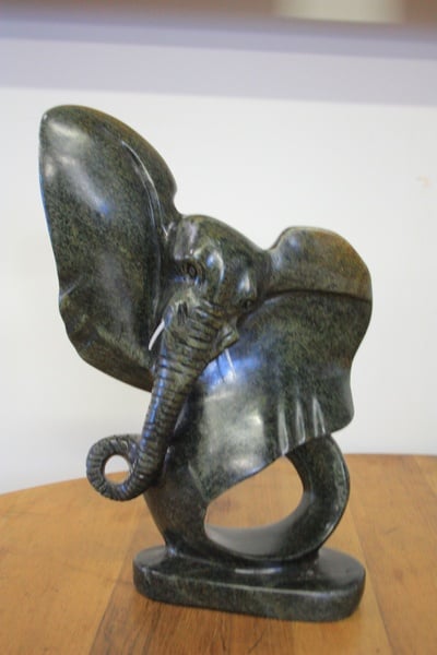 Stone curved Elephant