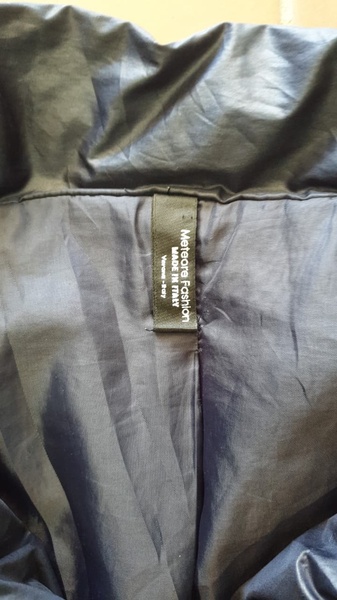 Blue Puffer Jacket with 3/4 Sleeves