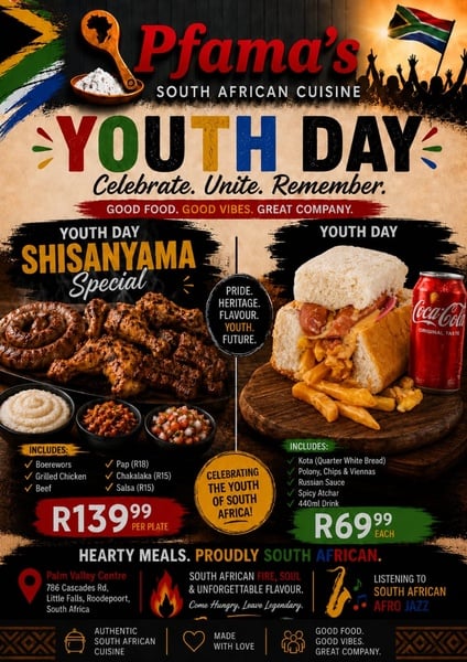 16 June - Youth Day Special @ Pfama's South African Cuisine