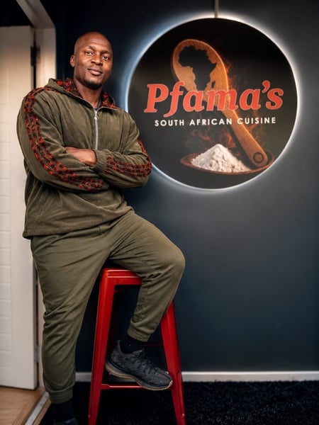 The Soccer ⚽ Legend. Morgan Gould @ Pfama's South African Cuisine