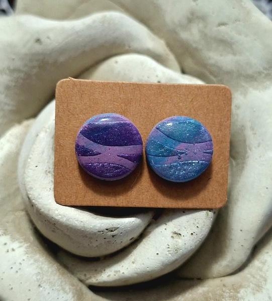 Mermaid Tales Polymer Clay Stud Earrings