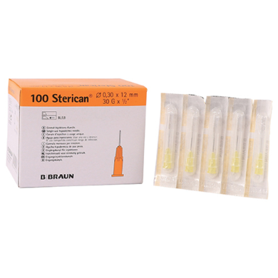 NEEDLE 30GX12MM STERICAN L/YELLOW 100~