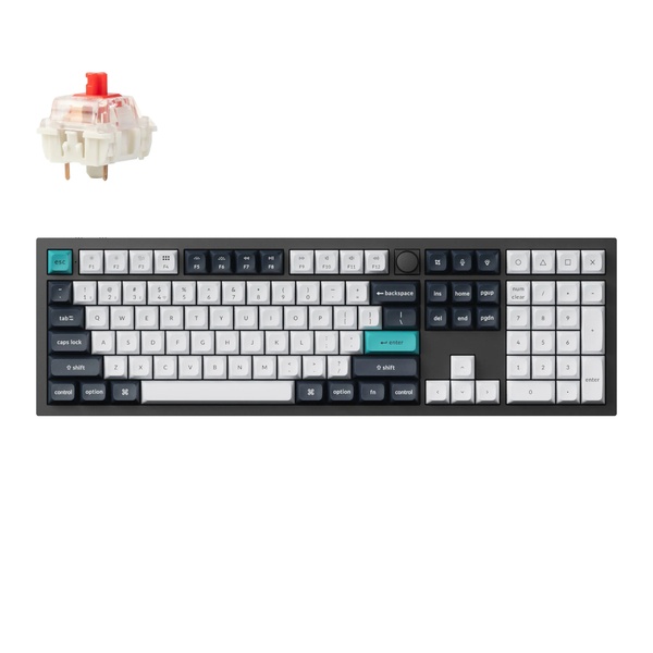 Keychron Q6 Max Knob Red Switch Hot-Swap Gateron Jupiter RGB Wireless Keyboard – Black