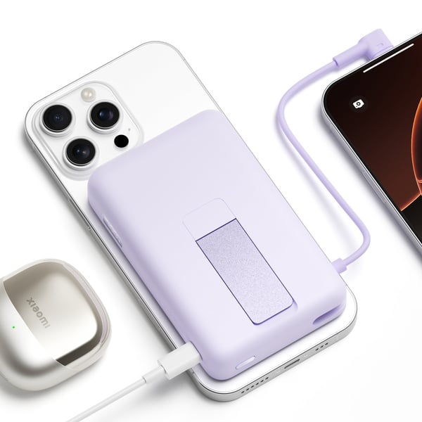 Xiaomi Magnetic Power Bank 10000 with Built-in Stand – Purple