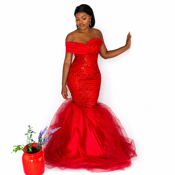 Ruby Radiance Gown