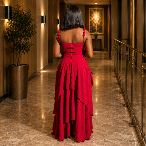 Maroon Cascade Two-Piece