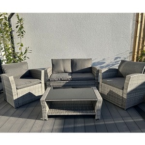 4-Piece Rattan Conversation Set