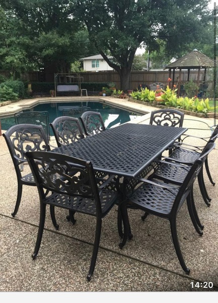 9-Piece BLack Patio Dining Set