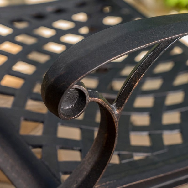 7-Piece, Black Patio Dinning Set.