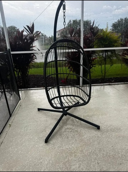 Hanging Egg Chair, Black.