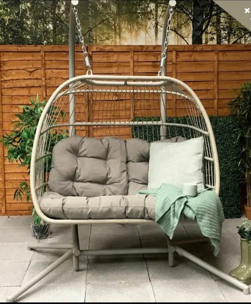 Double Folding Hanging Egg Chair