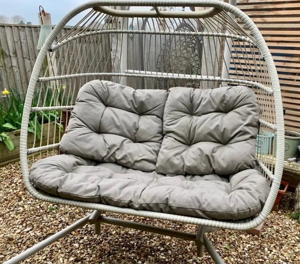 Double Folding Hanging Egg Chair