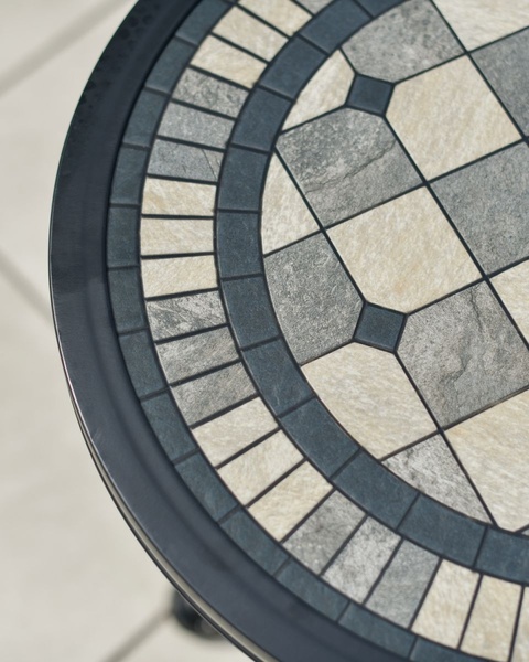 Black Leaf Mosaic Bistro Set