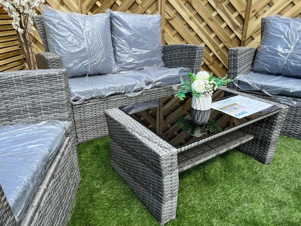 4-Piece Rattan Conversation Set