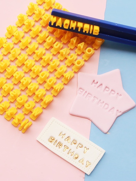 Alphabet & Number Fondant Letter Cutters + Holder