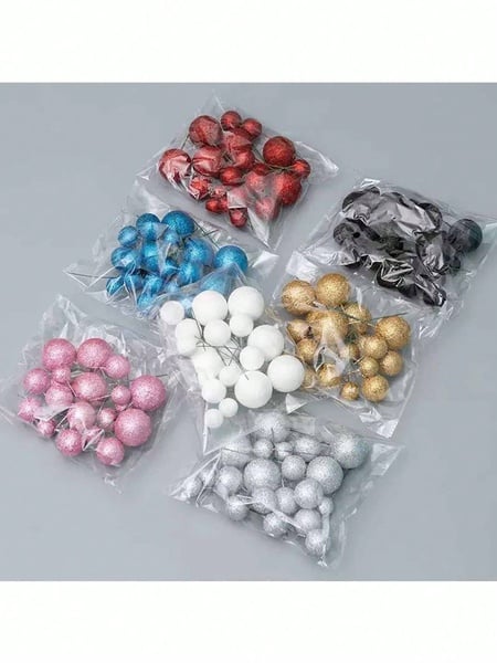 Glitter Foam Ball Cake Toppers