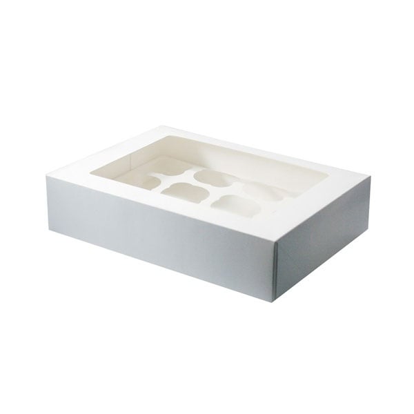 6 Cupcake Box with Window + Insert