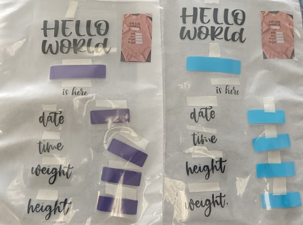 Hello world iron on decals girl