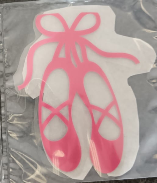 Ballet shoes Iron on decals