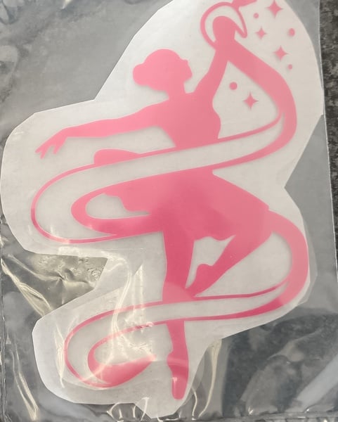 Iron on dancing girl pink