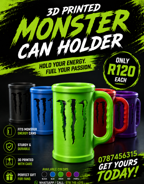 3D Printed monster can holder