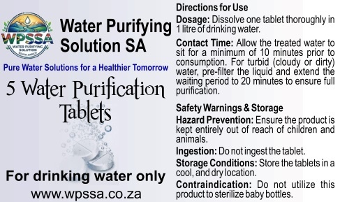 Water Purification Tablets x5