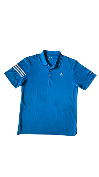 Blue adidas golf shirt