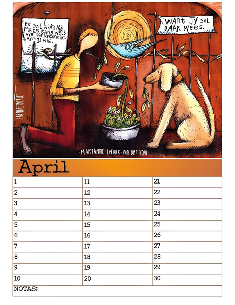 A3 Birthday Calendars/Verjaarsdag Kalenders