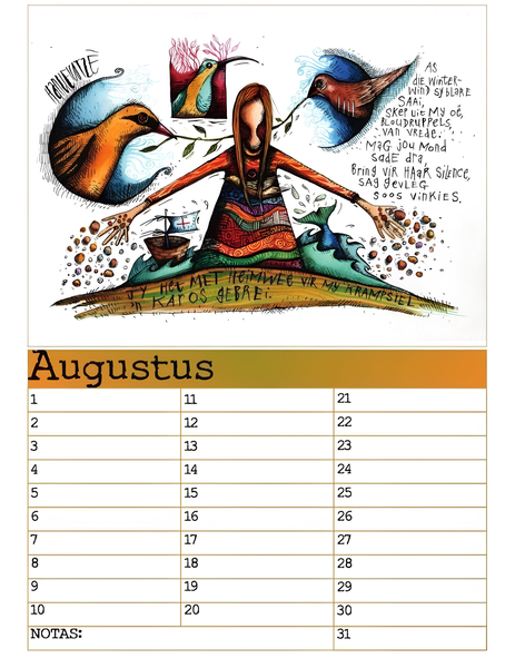 A4 Birthday Calendars/Verjaarsdag Kalenders
