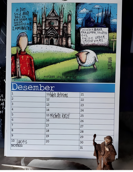 A4 Birthday Calendars/Verjaarsdag Kalenders