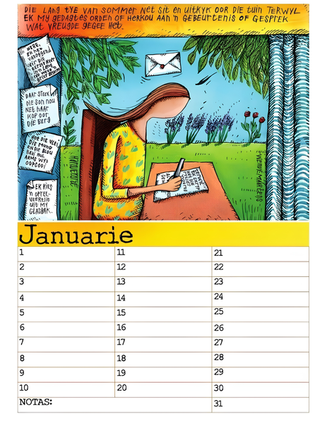 A4 Birthday Calendars/Verjaarsdag Kalenders