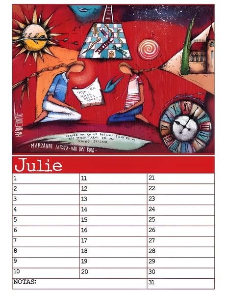 A3 Birthday Calendars/Verjaarsdag Kalenders