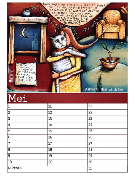 A4 Birthday Calendars/Verjaarsdag Kalenders