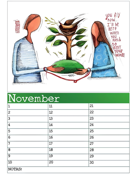 A4 Birthday Calendars/Verjaarsdag Kalenders