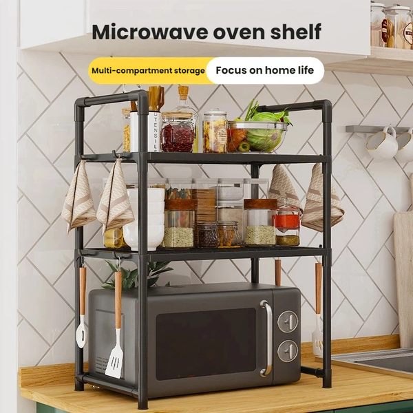 2-Tier Microwave Organiser & Kitchen Storage Shelf