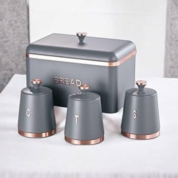 Premium Kitchen Storage Collection – Bread Bin & Canister Set